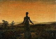 Caspar David Friedrich Woman before the Rising Sun painting